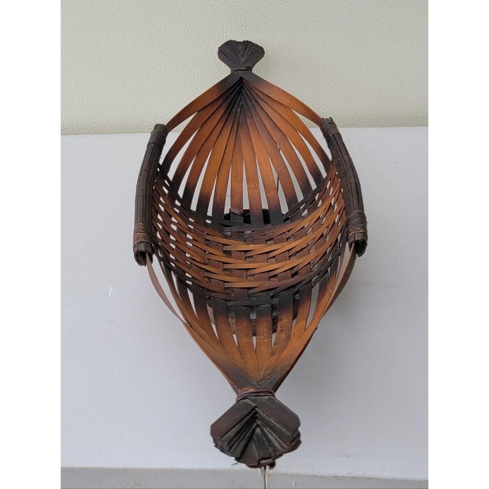 Handwoven Brown Decorative Basket Bowl - Home Accents